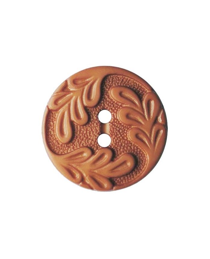 S ROUND LEAF DESIGN 14MM BROWN (12) 286016