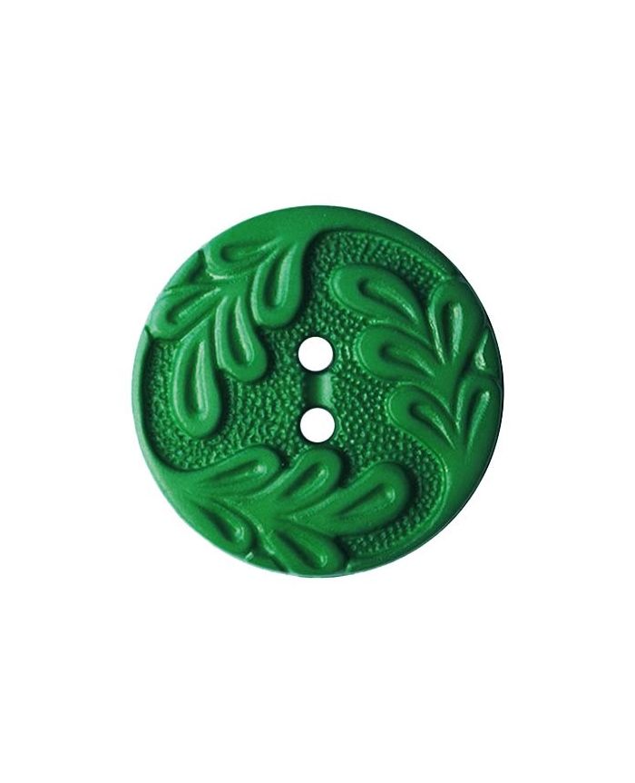 S ROUND LEAF DESIGN 14MM GREEN (12) 286020