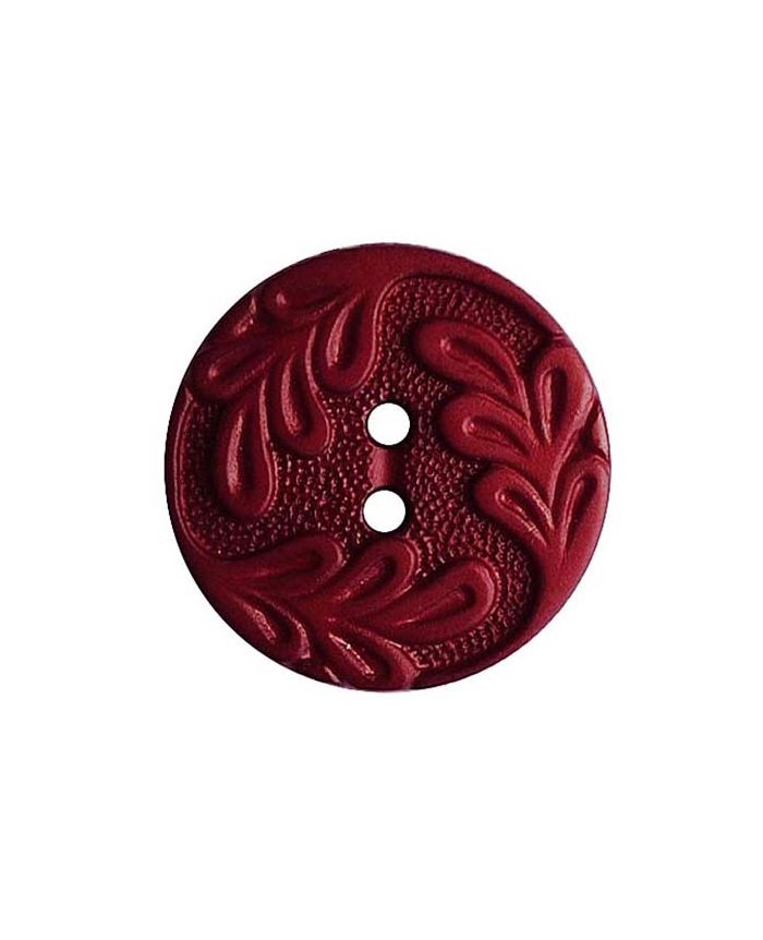 S ROUND LEAF DESIGN 14MM BURGUNDY (12) 286023