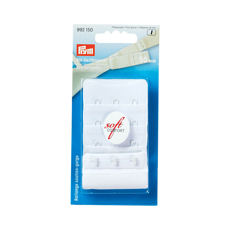 BRA EXTENDER 50MM 3 X 3 HOOKS WHITE 992150