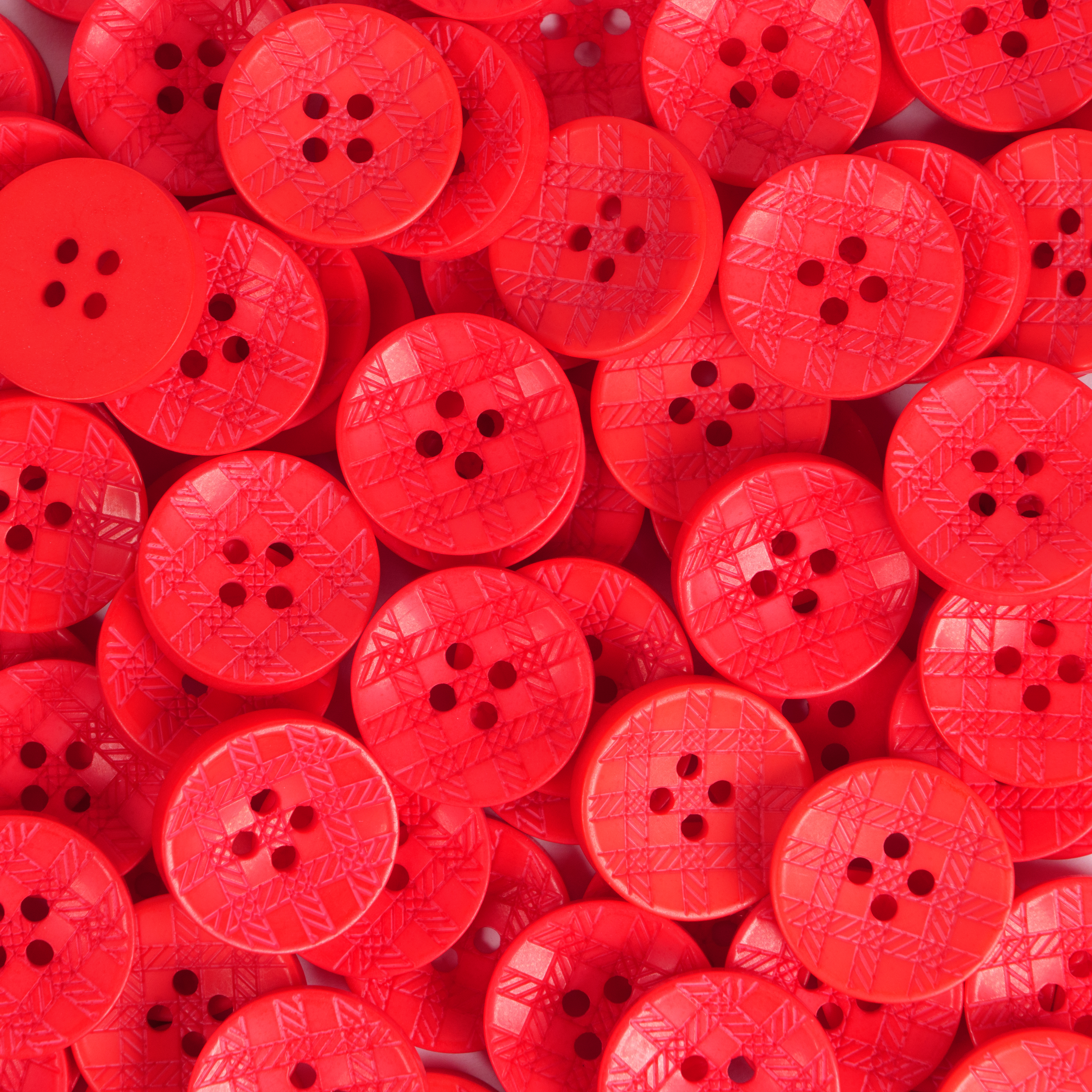 20MM 4 HOLE CHECK 50PCS Red 41