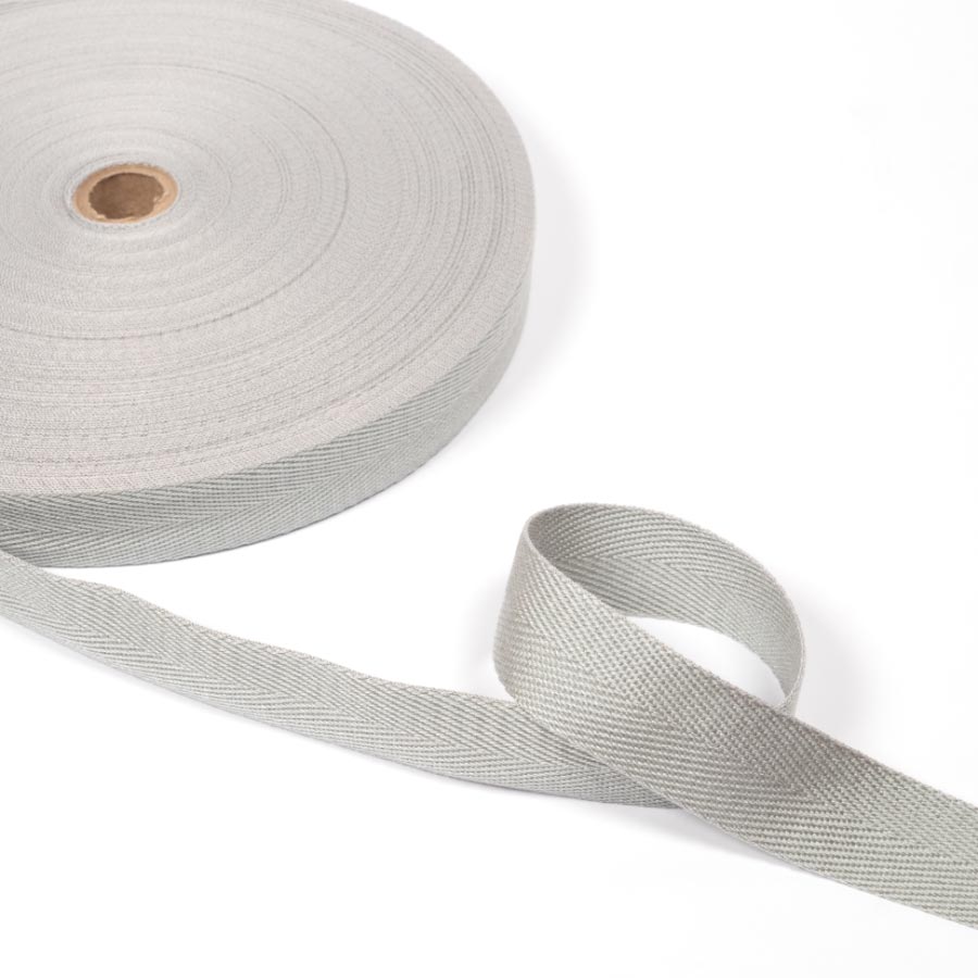 ACRYLIC WEBBING 25MMX50M SILVERY GREY