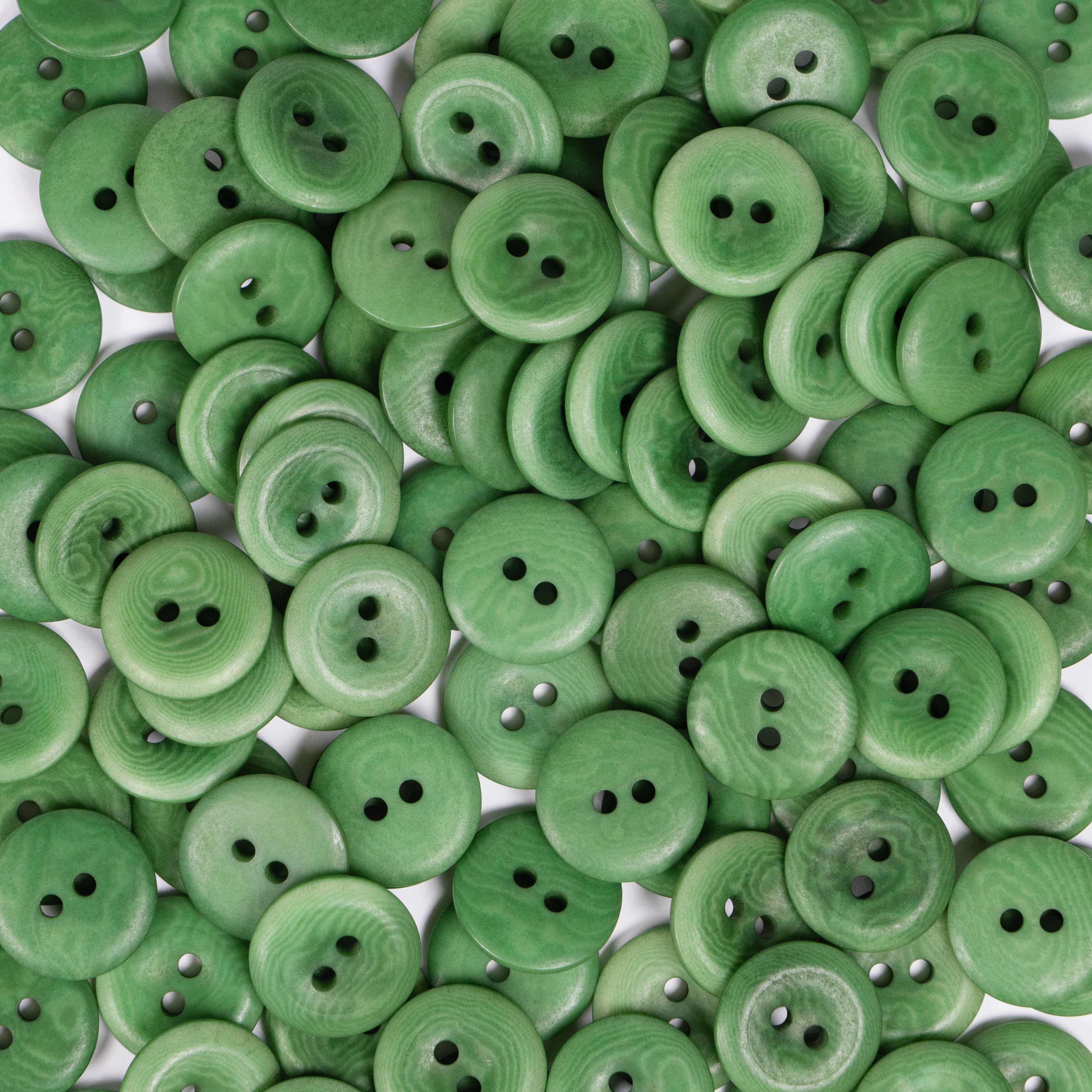 15MM 2 HOLE COROZO 50PCS Green