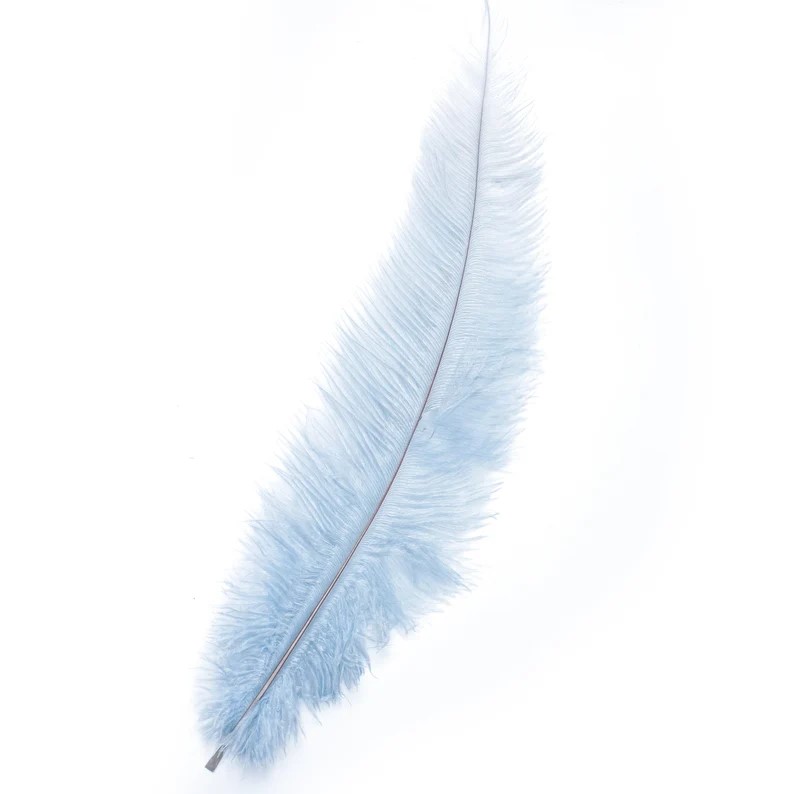 WING FLOSS OSTRICH FEATHER 4PK SKY BLUE