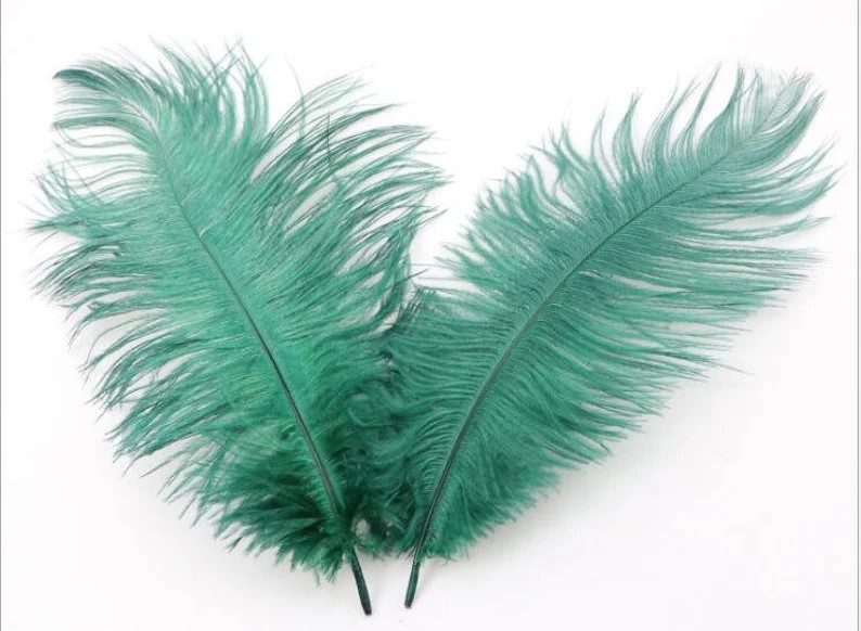 WING FLOSS OSTRICH FEATHER 4PK GREEN