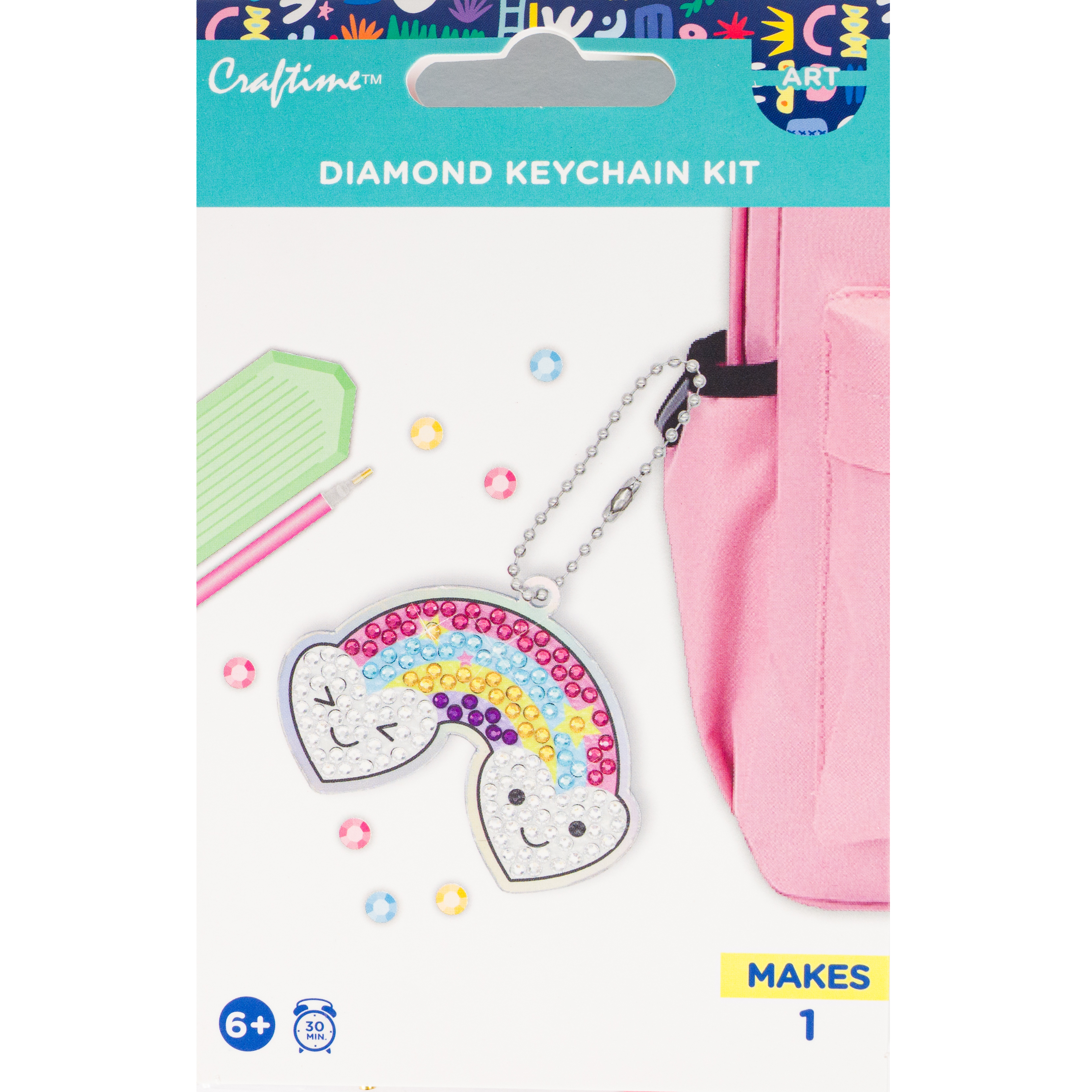 DIAMOND ART KEYCHAIN RAINBOW