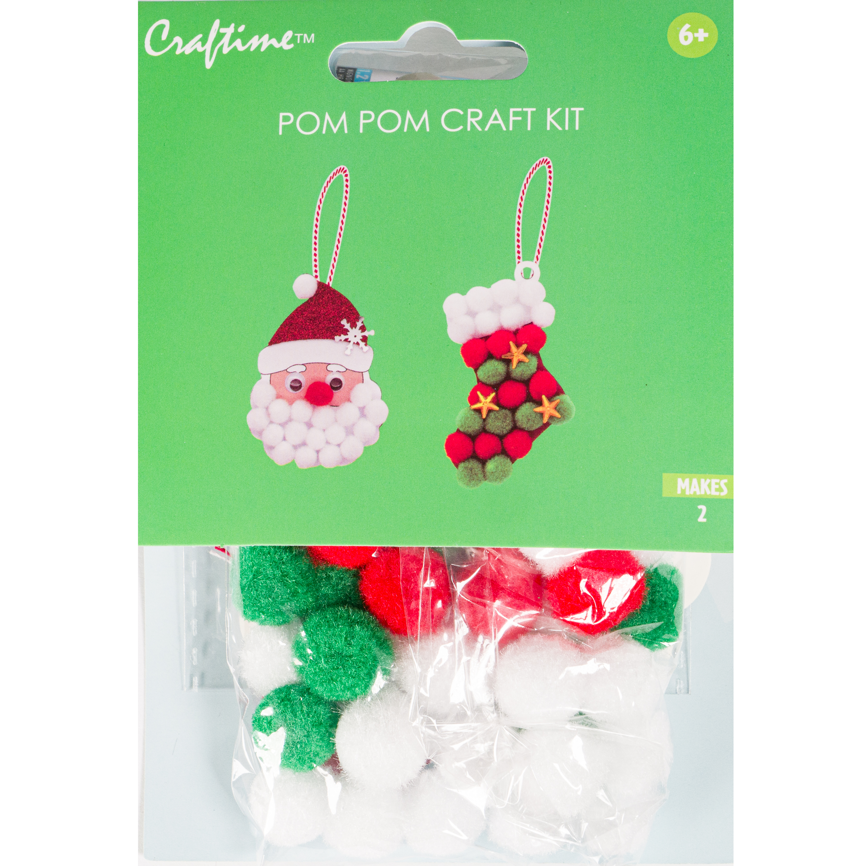 MINI POM POM KITS SANTA/STOCKING