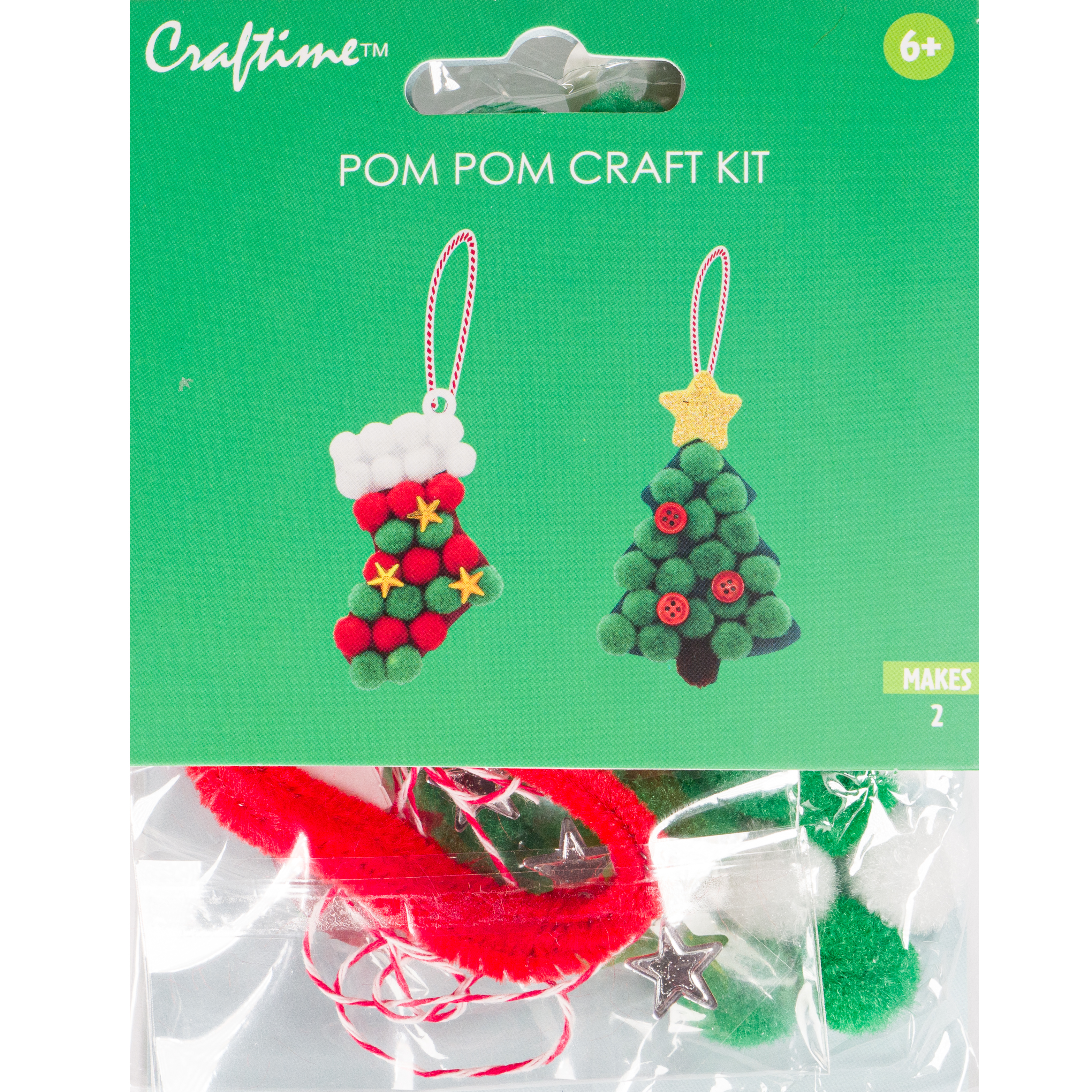 MINI POM POM KITS TREE/STOCKING