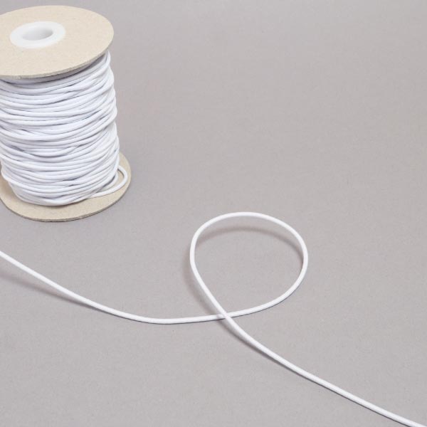 HAT ELASTIC 50M REEL WHITE