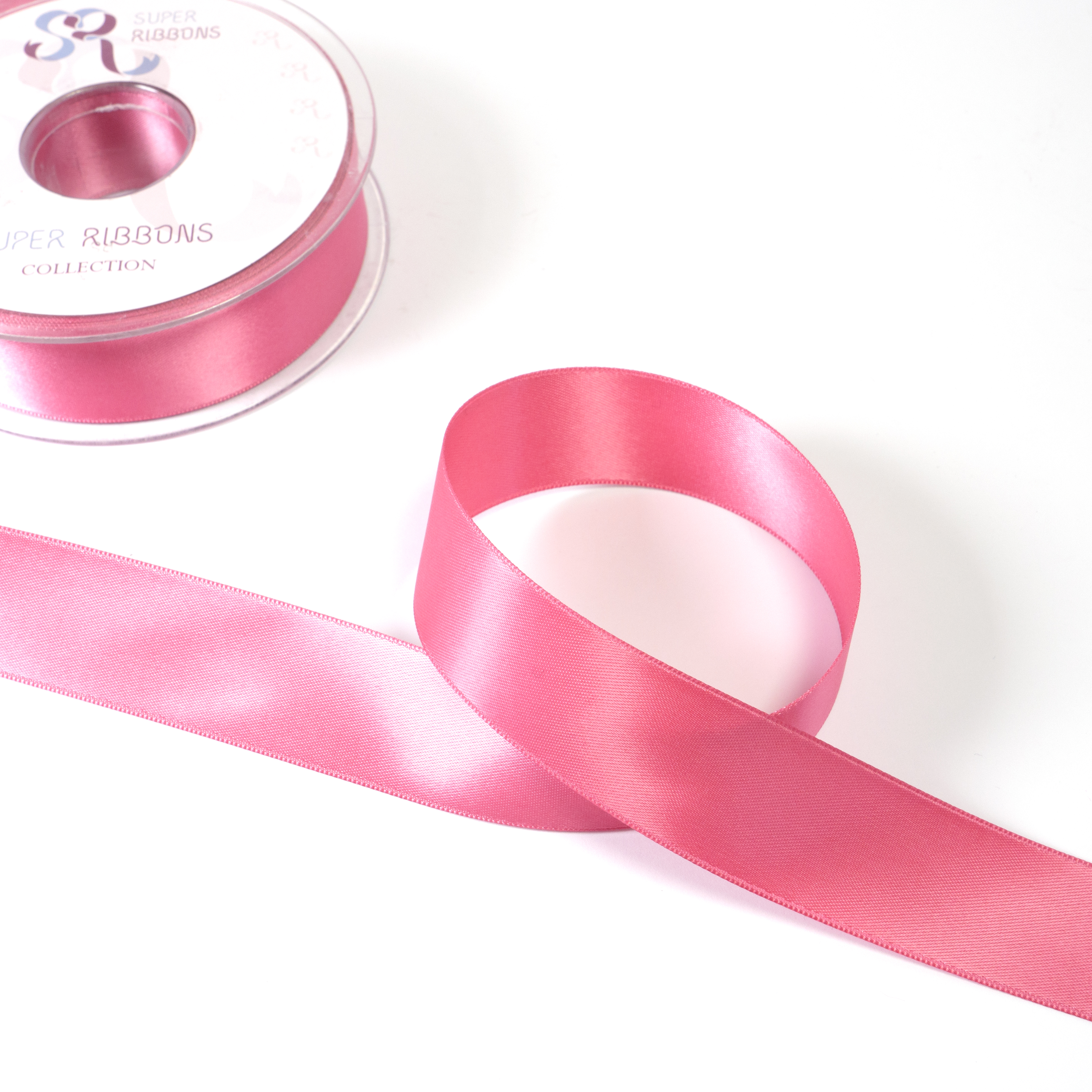 25MM HABICO DOUBLE SATIN RIBBON  - 20MTS 168 Dusky Pink