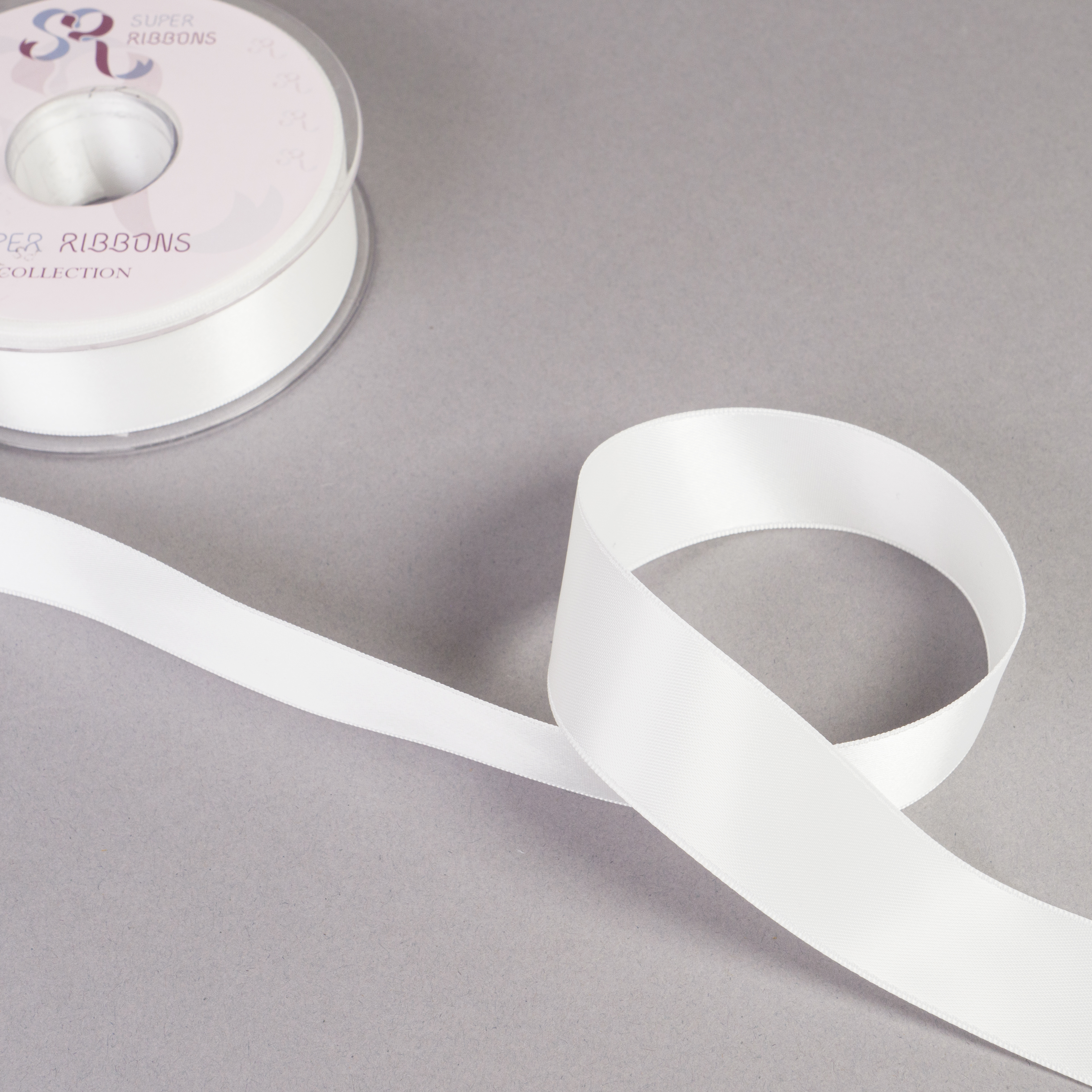 25MM HABICO DOUBLE SATIN RIBBON  - 20MTS 1961 Ivory