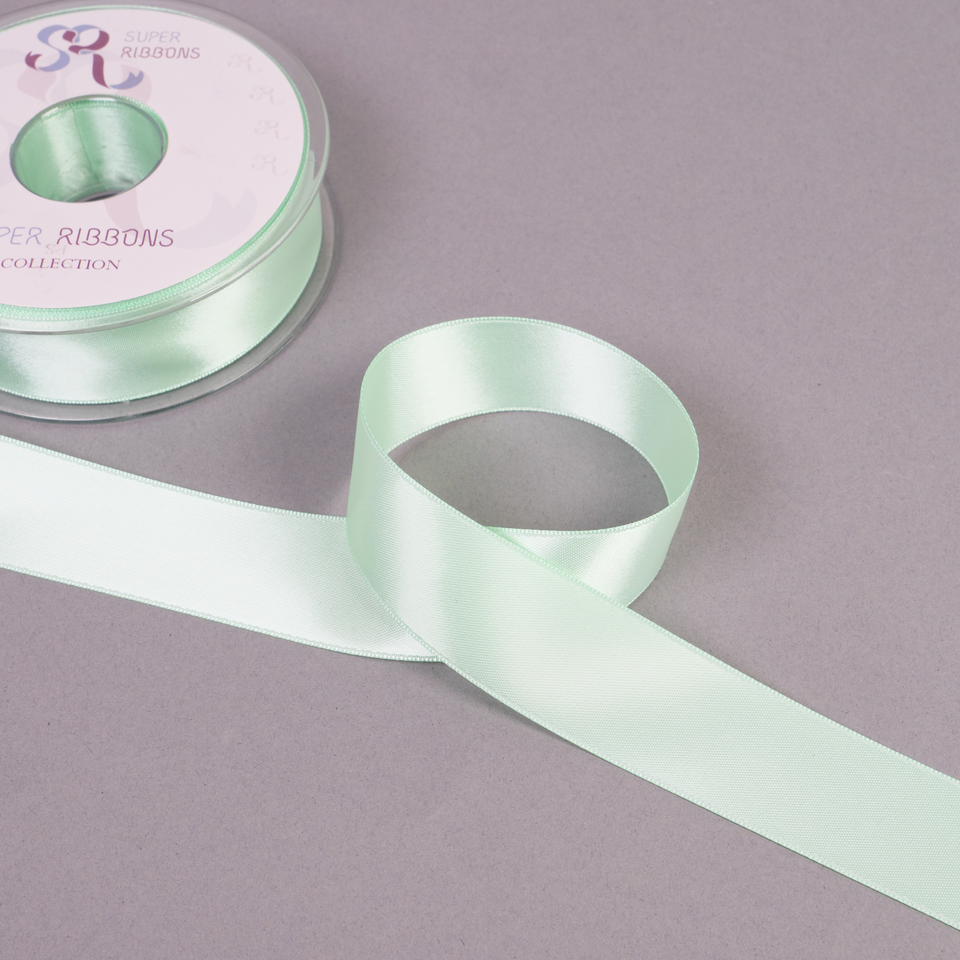 25MM HABICO DOUBLE SATIN RIBBON  - 20MTS 513 Mint