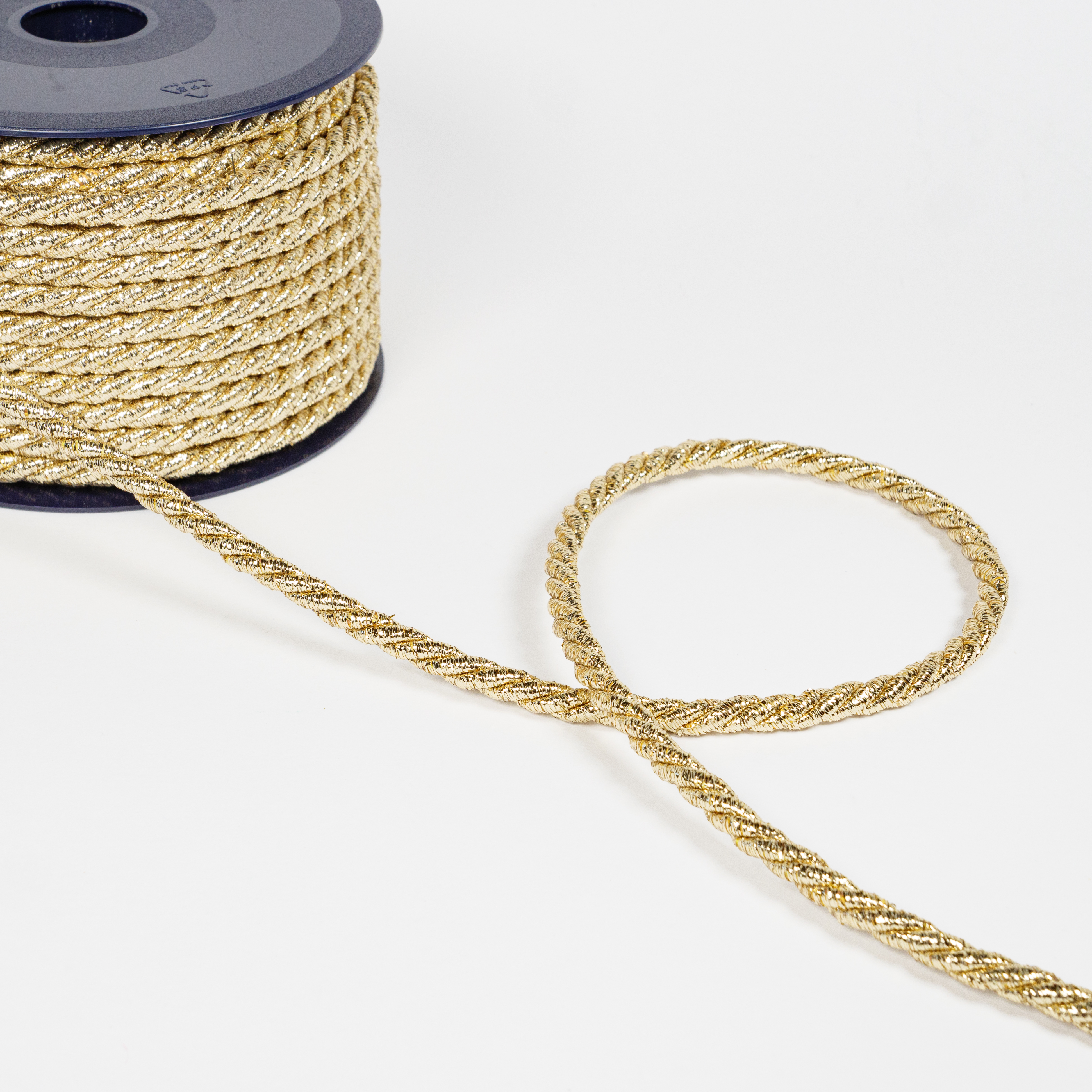 6MM METALLIC CORD 25M GOLD 401