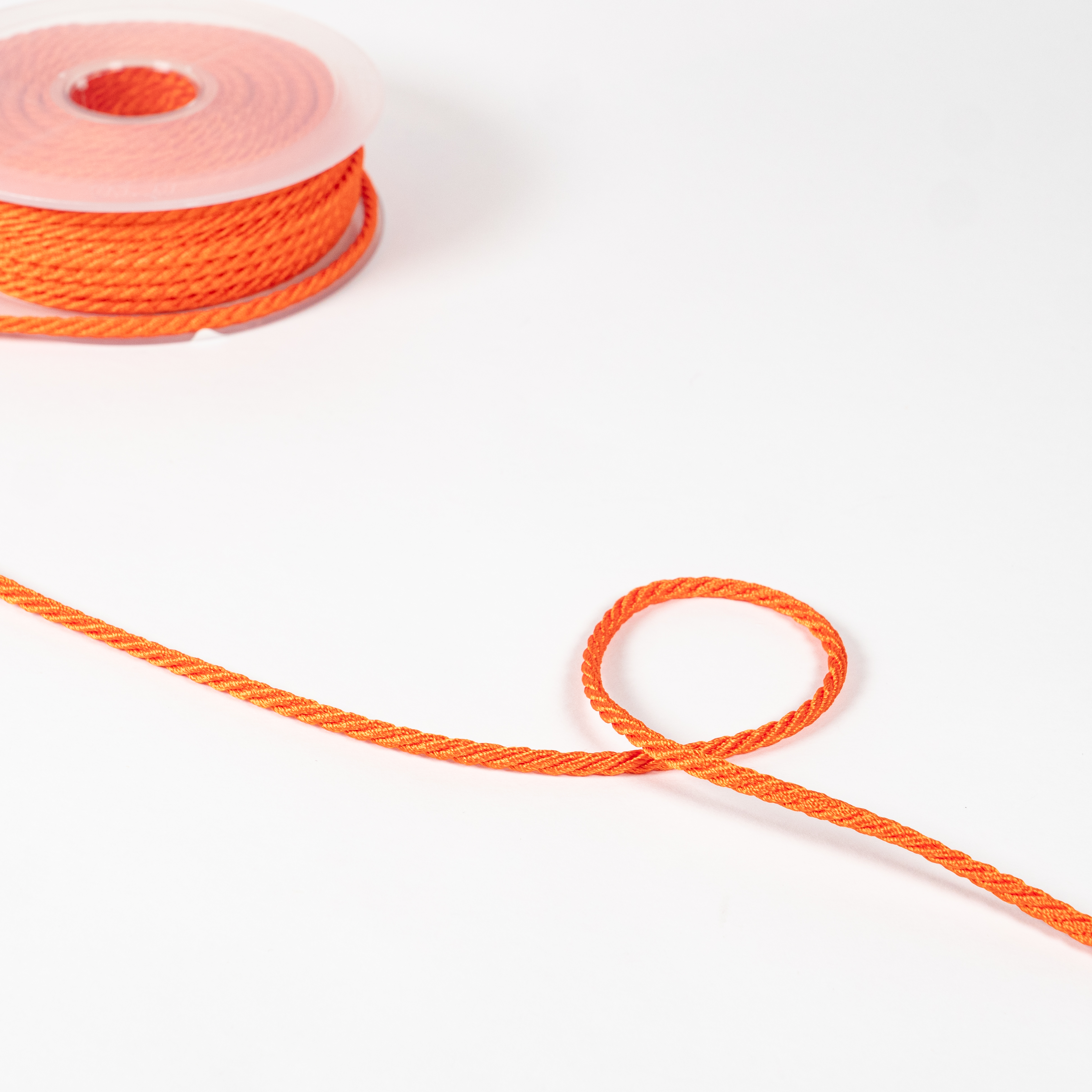 4MM RAYON SILK CREPE CORD 20M DK ORANGE 114