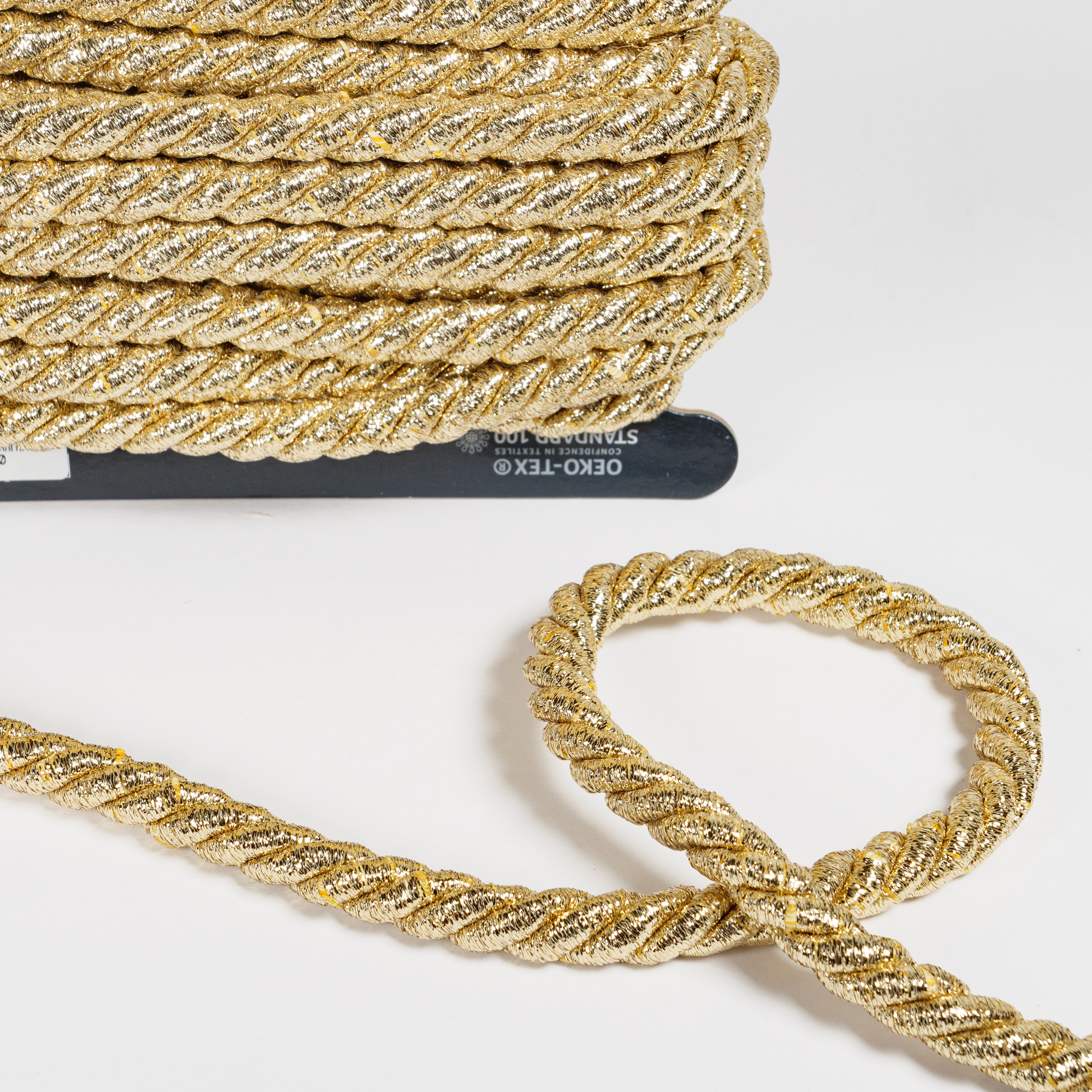 12MM METALLIC CORD 20M GOLD 401