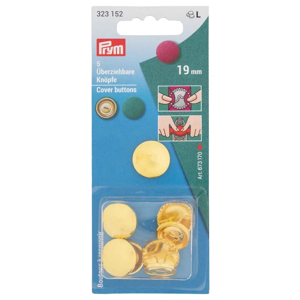 COVER BUTTONS WITHOUT TOOL BRASS 19MM GOLD 323152
