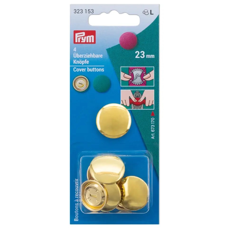 COVER BUTTONS WITHOUT TOOL BRASS 23MM GOLD 323153