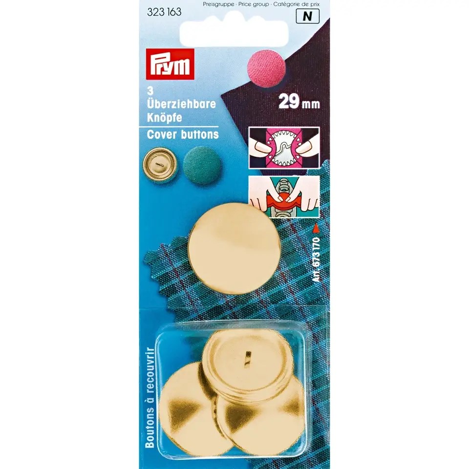 COVER BUTTONS WITHOUT TOOL BRASS 29MM GOLD 323163