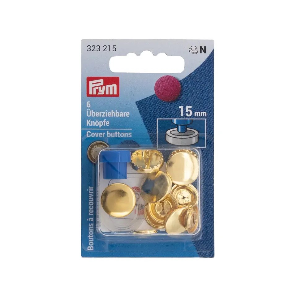 15MM NKL COVER BUTTON&TOOL 5'S GOLD 323215