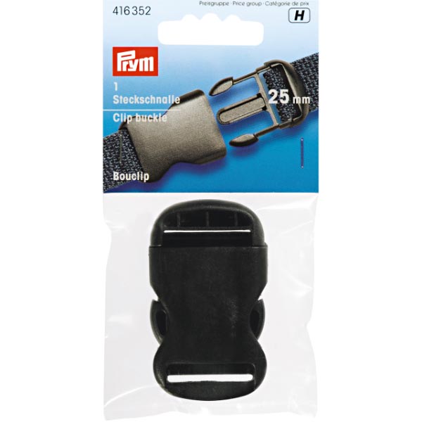 CLIP BUCKLE PLASTIC 25MM BLACK 416352