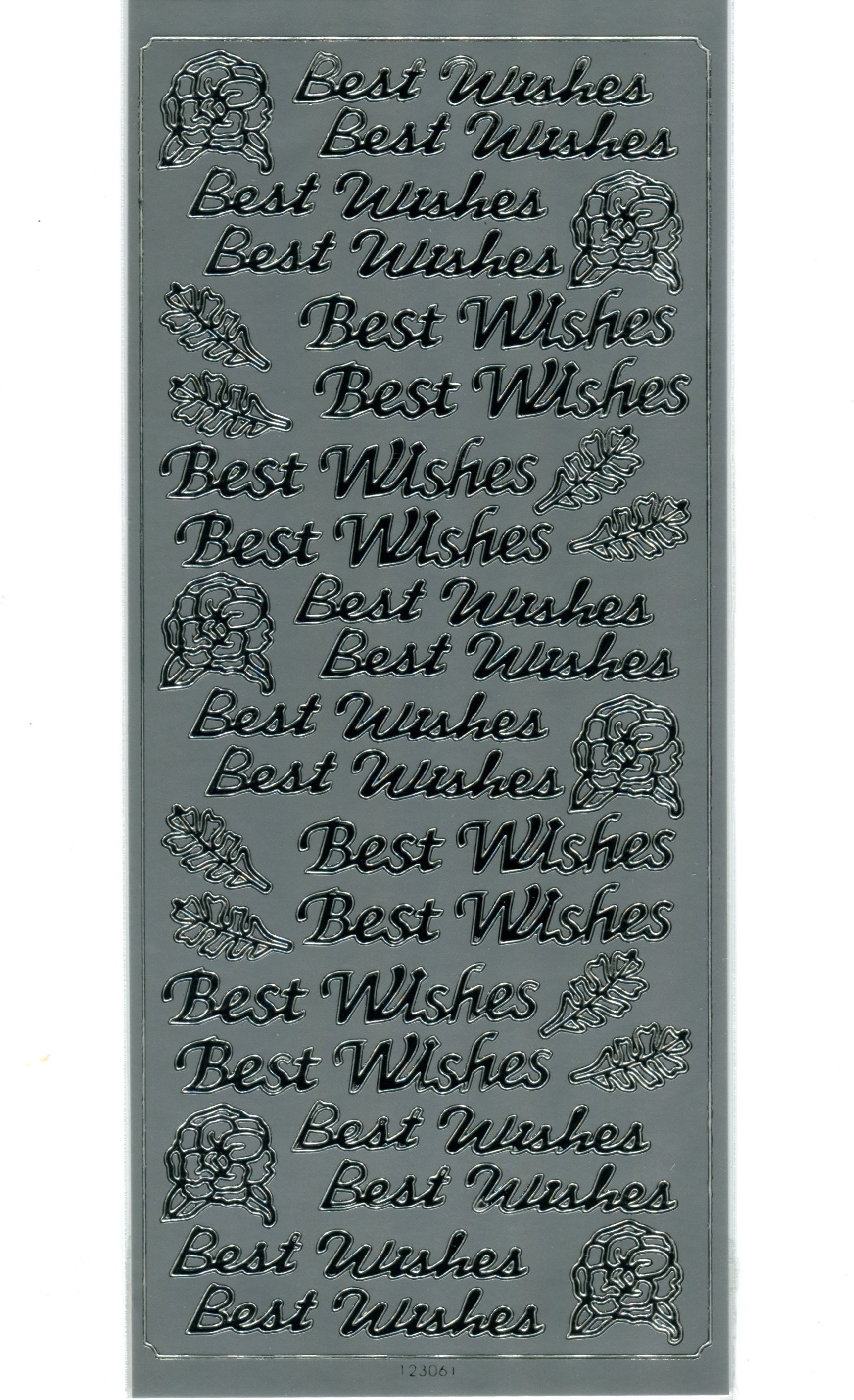 BEST WISHES PEEL OFF STICKERS