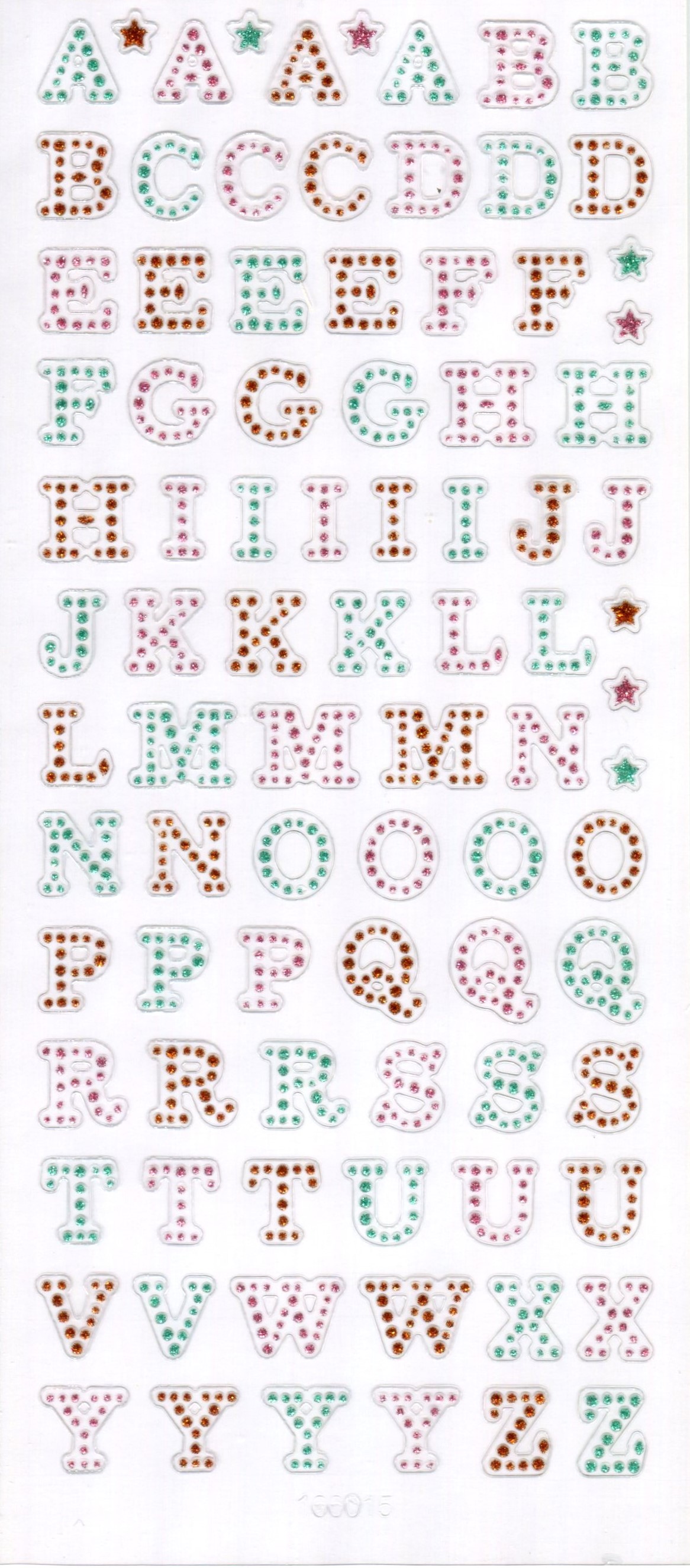 GEM STICKERS ALPHABET UPPER CASE