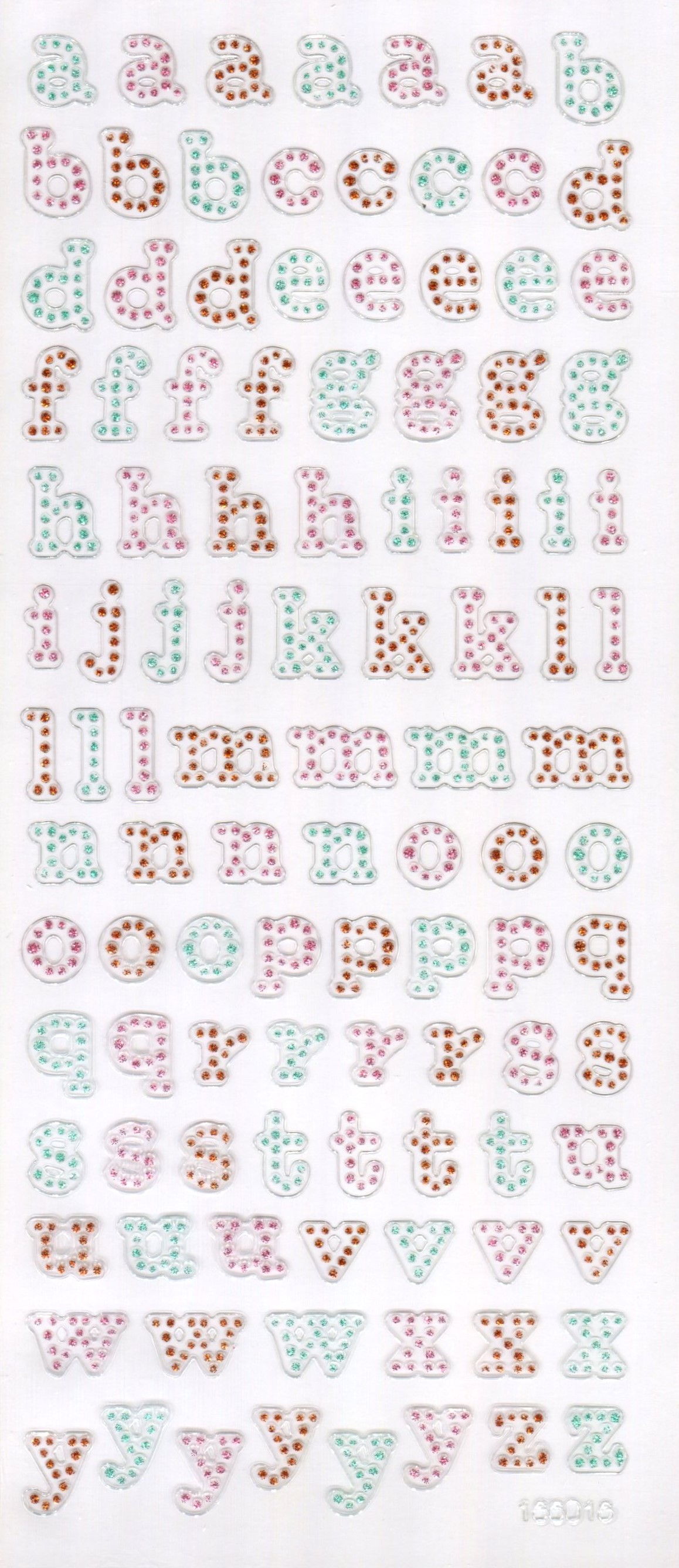 GEM STICKERS APHABET LOWER CASE