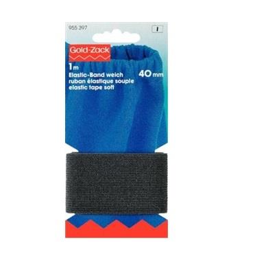 ELASTIC TAPE SOFT 40MM BLACK 955397