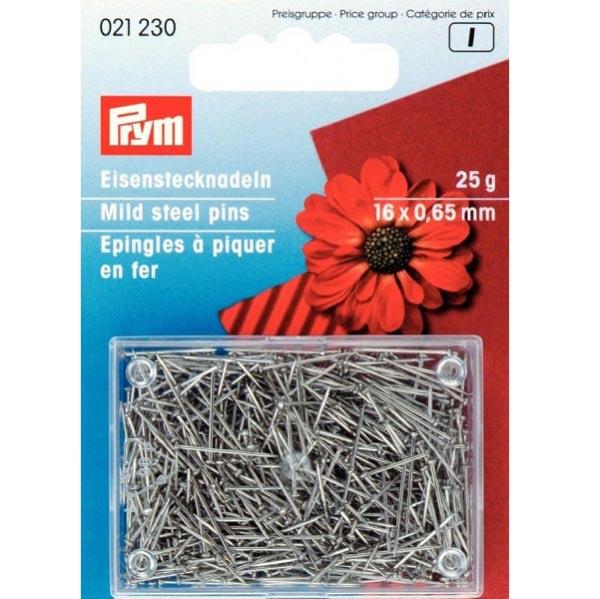 STRAIGHT PINS MILD STEEL SILVER 0.65X16MM 021230