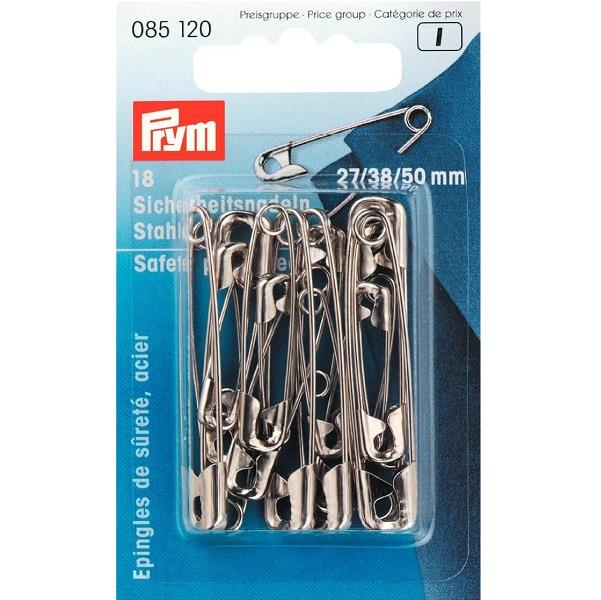 SAFETY PINS W'COIL NO. 0-3 SIL27/38/50MM 085120