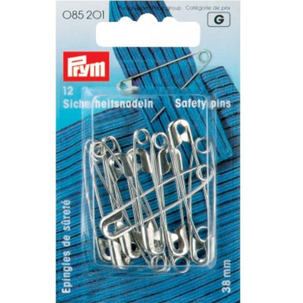 SAFETY PINS W'COIL NO. 2 SILVER  38MM 085201