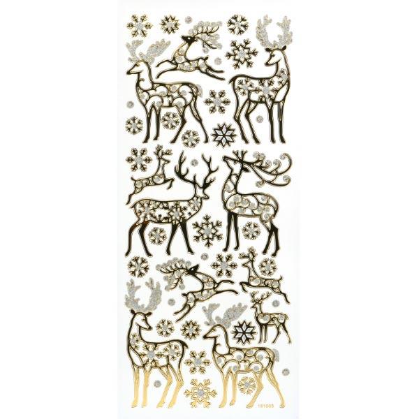 SIGNATURE OUTLINE GLITTER STICKERS STAGS